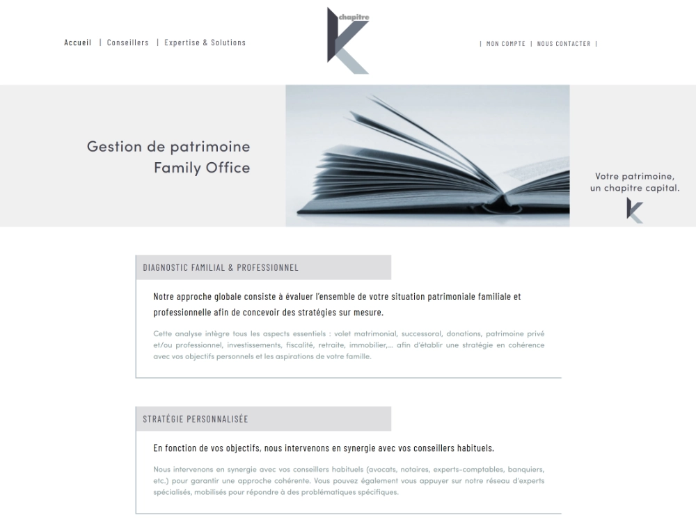 Chapitre K | Gestion de Patrimoine - Family Office